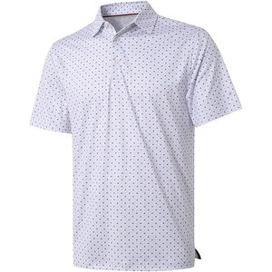 Polo de golf athlétique pour hommes en polyester extensible dans les 4 sens avec logo personnalisé OEM polos pour hommes de sublimation de haute qualité - Product Image 6