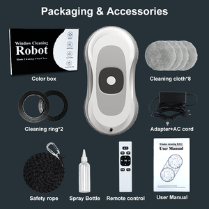 Robot de nettoyage de vitres intelligent (IA) pour optimiser l'efficacité des installations – Vente directe usine B2B – Couverture à 99 % – Autonomie de 3,5 h – Lave-vitres extérieur - Product Image 6