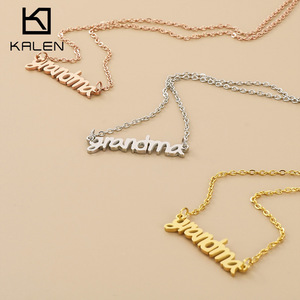 Kalen European American Fashion Pendant Necklace Stainless Steel <strong>Grandma</strong> Letters Trendy Mother's Day <strong>Jewelry</strong> - Product Image 5
