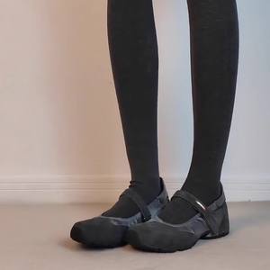 Chaussures plates décontractées en cuir véritable pour femmes, style rétro, bout rond, semelle souple, à bride unique, antidérapantes, avec talon compensé discret - Product Image 3