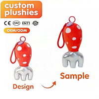 Porte-clés en peluche personnalisé en forme de fourchette, doux et mignon, motif dessin animé alimentaire ou végétal, breloque de sac, cadeau pour enfants, vente en gros, fabricant OEM ODM
