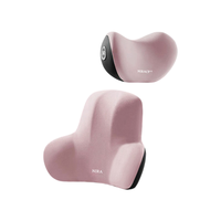 Ensemble ergonomique de coussins de soutien lombaire et cervical en mousse à mémoire de forme, tissé en polyester, lavable, pour voiture, bureau, voyage, OEM ODM