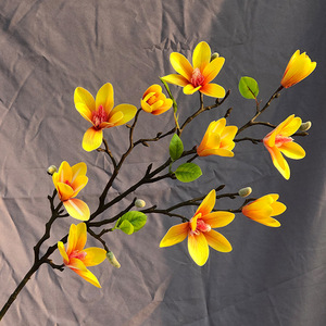 D-MG001 fleurs décoratives artificielles magnolia blanc, vraies fleurs au toucher pour centres <span class=keywords><strong>de</strong></span> <span class=keywords><strong>table</strong></span> <span class=keywords><strong>de</strong></span> mariage, décorations <span class=keywords><strong>de</strong></span> <span class=keywords><strong>table</strong></span> - Product Image 3