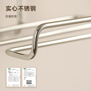 Wall Mounted Toilet <b>Paper</b> Holder Stainless Steel 12Cm Wide With Wooden Ball Design For Bathroom Storage - Product Image 2