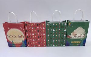 Bolsas de Regalo de Papel Kraft Reciclable Ecológicas de 22*11*27cm, Laminadas, Color Natural, para Empaque de Velas, para Bodas y Cumpleaños - Product Image 3