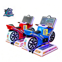 Machine de jeu vidéo d'arcade de course de motos pour enfants à monnayeur à vendre