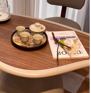 โต๊ะกาแฟระเบียง 2026 สไตล์ครีมใหม่ โต๊ะน้ำชาขนาดเล็กสำหรับบ้าน ดีไซน์ทันสมัยเรียบง่าย - Product Image 2