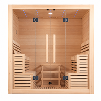 Sauna intérieur haut de gamme 2026 pour 4-6 personnes, en bois de pruche canadien, cabine de sauna sec sur mesure, directement du fabricant