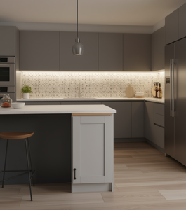 Mobile da cucina Sunique Sydney White Shaker 15x36x12 pollici, 1 anta, 2 ripiani, moderno, in MDF - Product Image 2