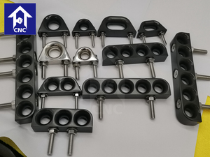 Organisateur de pont en <span class=keywords><strong>aluminium</strong></span> <span class=keywords><strong>anodisé</strong></span> personnalisé 6061 Anneaux de chaumard en acier inoxydable usinés CNC pour pont de yacht à voile - Product Image 2