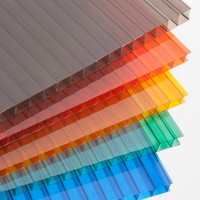 Hollow poli karbonat levha PC güneş ışığı paneli/renkli Multiwall içi boş plastik levha sera çatısı için