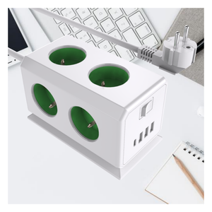 Regleta de Enchufes Francesa 2026 con 3 USB y 1 Tipo C, Cubo de Alimentación con Interruptor y Cable Extendido de 1.5 m - Product Image 1