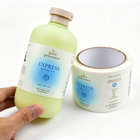 Autocollant personnalisé pour bouteille cosmétique avec logo de marque, en rouleau, imperméable, en BOPP mat