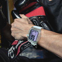 Explosive Reform Richard Transparentes Gehäuse Integriertes Mod-Armband für Apple Iwatch S12 SE 8 7 6 5 Band Serie 44mm 45mm