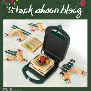 La más nueva prensa eléctrica Panini para el hogar y el exterior, <span class=keywords><strong>sandwichera</strong></span> para desayuno, máquina Panini con para tostadores - Product Image 3