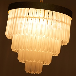 Đèn chùm vàng hiện đại có thể điều chỉnh chiều cao trang trại phong cách ánh sáng lịch thi đấu cho phòng ăn phòng ngủ lối vào Nhà Bếp Có sẵn giữa - Product Image 4