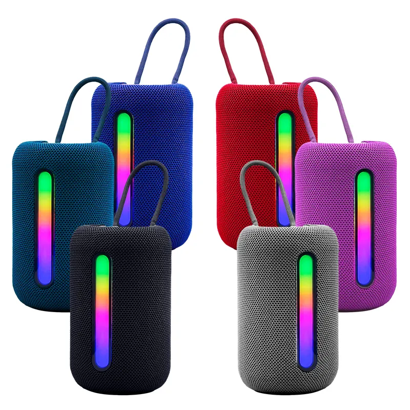 New Release Outdoor Subwoofer 800mah Wireless Wonderful RGB Active Blue Tooth Speaker Support USB Play