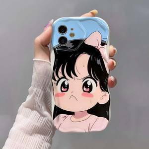 Bella ragazza arrabbiata stampa bordo d'onda in Silicone TPU custodia per telefono cellulare per Iphone 8 X Xr Xs 11 12 13 14 16 17 Pro Max - Product Image 5