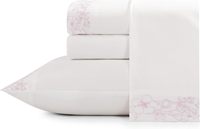 Ensemble de draps en microfibre brodés Vitotex, 4 pièces, poche profonde de 12 pouces, quatre tailles, noir nœud, blanc pivoine, gris coquille