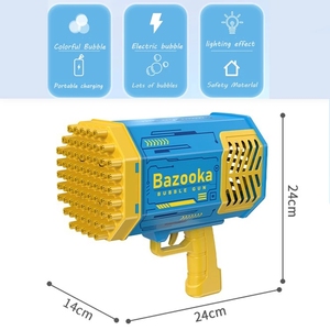 69 lỗ gatling Máy bong bóng cho trẻ em tự động Bazooka Súng bong bóng với ánh sáng điện xà phòng bong bóng Maker đồ chơi ABS cho trẻ em - Product Image 4