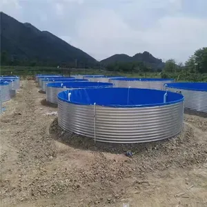 MUHE 1000L LARGE Water Silo Tank Corrugated Steel Sheet Drinking Cheap Potable Round Water Tank