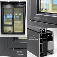 Ventana Moderna de Aluminio con Apertura Abatible HUACAI para Cuartos Limpios, con Ventilación Integrada, Aislamiento Acústico y Vidrio Templado Hermético