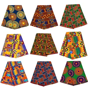 Impresiones de cera africana, Material suave 100% de algodón Real, 6 yardas, impresiones de bloques de algodón, compra a granel