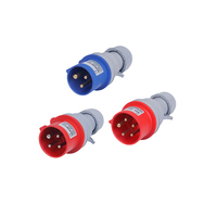 Prise industrielle étanche standard européenne 16A 32A 63A 125A IP44/IP67 Contact en cuivre Boîtier en nylon Alimentation électrique