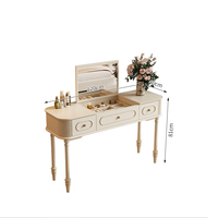 Coiffeuse Meuble Grand Ensemble Tabouret Vintage 70cm Bureau Français Personnalisé Rose Importation Laqué Gris Beige Coiffeuse