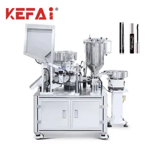 KEFAI Rotary Automatic Cosmetic Paste 5ml Mascara Tube Filling Capping Machine