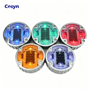 Borne lumineuse solaire circulaire <span class=keywords><strong>LED</strong></span> encastrée, étanche IP68, en aluminium, clignotante, pour allée, quai, trottoir, <span class=keywords><strong>rampe</strong></span> - Product Image 3