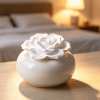 Diffuseur de parfum d'ambiance en cire parfumée, bouteille en céramique de porcelaine faite à la main, diffuseur à bâtonnets d'huiles essentielles pour la maison