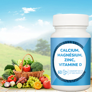 Suplemento Premium de calcio, magnesio, zinc, vitamina <span class=keywords><strong>D</strong></span>, 60 cápsulas, suplemento nutricional para la salud muscular ósea - Product Image 3