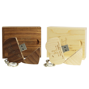 Clé <span class=keywords><strong>USB</strong></span> en bois en forme de cœur <span class=keywords><strong>pour</strong></span> anniversaire/mariage/<span class=keywords><strong>photographe</strong></span>, logo personnalisé, 2.0, 16 Go, 32 Go, clé <span class=keywords><strong>USB</strong></span> en bois et boîte - Product Image 4