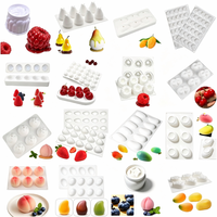 Moule à mousse en silicone série fruits Candyer – Mangues, bananes, fraises, framboises – Moule à bonbons en silicone personnalisable – Outils de pâtisserie