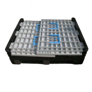 Plastic Warehouse HDPE Large Collapsible Plastic Pallet Box With Lid