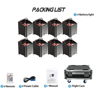 6*18w RGBWAUV 6IN1 batterie 2.4G W-DMX sans fil DMX512 Wifi télécommande LED lumière de scène Par lumière Uplights pour DJ Disco KTV