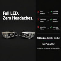 Faro LED para BMW X1 E84, Años 2013-2015, Modelo Facelift, Lámpara Delantera con Fuente de Luz LED Completa, Sin Modificación de Cableado
