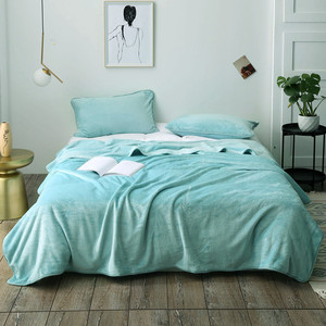 Precio barato <span class=keywords><strong>Ropa</strong></span> De Cama De Franela Y Terciopelo Gold Sable Manta Color sólido Manta de franela gruesa - Product Image 2