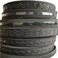 Fabricants Vente en gros de bandes élastiques antidérapantes noires et blanches Wave Silicone 2.5cm Bande de caoutchouc antidérapante Goutte à goutte