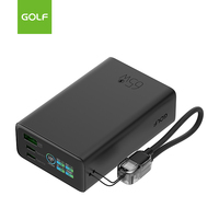 Mini station d'alimentation O E M, chargeur rapide 65W PD, batterie mobile 20000mAh Li-Polymère, banque d'alimentation pour ordinateur portable, écran TFT, boîtier ABS, prise universelle, câble