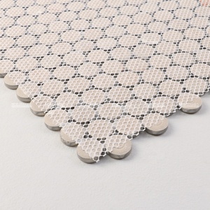 Precio de Fábrica, Azulejo de Cerámica Circular de 19 mm, Brillante y Mate, Mosaico Redondo Dorado para Paredes de Cocina, Baño y Revestimiento - Product Image 4