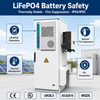 Station d'alimentation commerciale avec batterie au lithium LiFePO4 112,5 kWh, onduleur DC/AC 50 kW, armoire de stockage d'énergie industrielle IP54