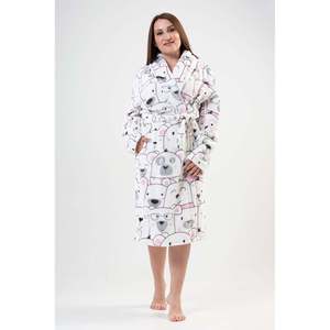 KADIN SOFT XXL SAL YAKA UZUN KOL UZUN CEPLI SABAHLIK - BLANCO BRILLANTE - BLANCO BRILLANTE - Product Image 2