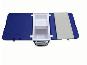 <span class=keywords><strong>Nevera</strong></span> Portátil Plegable con Ruedas y Aislamiento de PE, con <span class=keywords><strong>Mesa</strong></span> y Sillas, Equipo de Camping para Alimentos y Refrigeración, 28L - Product Image 2
