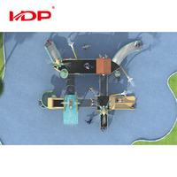 Model eksplosif penjualan langsung kolam renang perosotan plastik taman air tabung Kecepatan tempat bermain Set luar ruangan untuk anak-anak