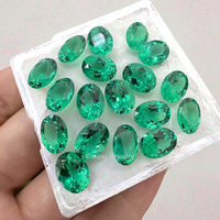 Émeraude verte de laboratoire, taille ovale, 1 carat, pierre précieuse en vrac pour la fabrication de bijoux