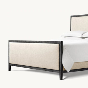 Высококлассная легкая Роскошная гостиничная спальня из массива дерева мебель на заказ 1,8-метровая небольшая квартира двуспальная кровать простая Свадебная кровать - Product Image 2