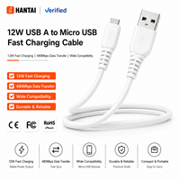 Câble de charge Micro USB blanc 2.4A, charge rapide, cordon flexible en PVC pour Android, synchronisation des données, pour Kindle, Power Bank, PS4