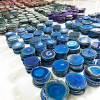Grosir Batu Agate Oval Brasil Berkualitas Tinggi Ukuran Besar, Kerajinan Kristal Semi Mulia, Piring Agate, Nampan, Irisan Batu, Coaster